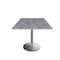 Holland Bar Stool Co 30 Tall OD214 St Steel Table Base w22 Dia foot and 32x32 Square Greystone Top, IndoorOutdoor OD214-2230SSODS32SQGryStn - alternate 1